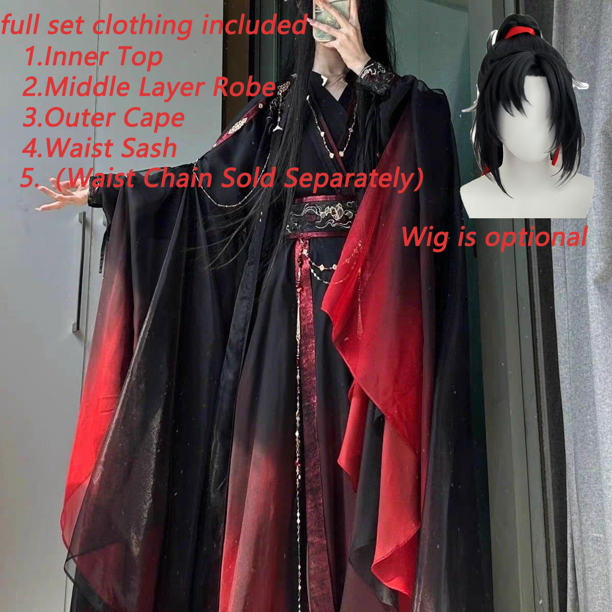 Anime Cosplay Show - Conjunto de 4 Peças de Robe