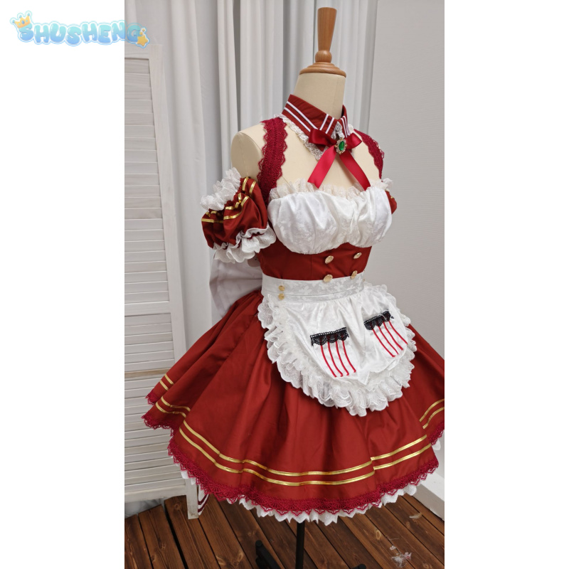 Anime Cosplay Maid - Houshou marinho cosplay traje anime vtuber