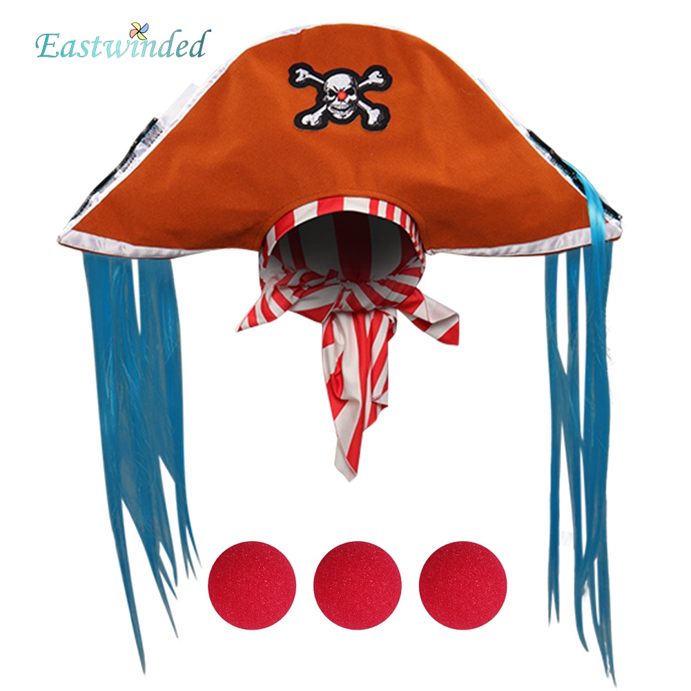 Anime Cosplay Kid - Crianças anime pirata cosplay chapéu nariz
