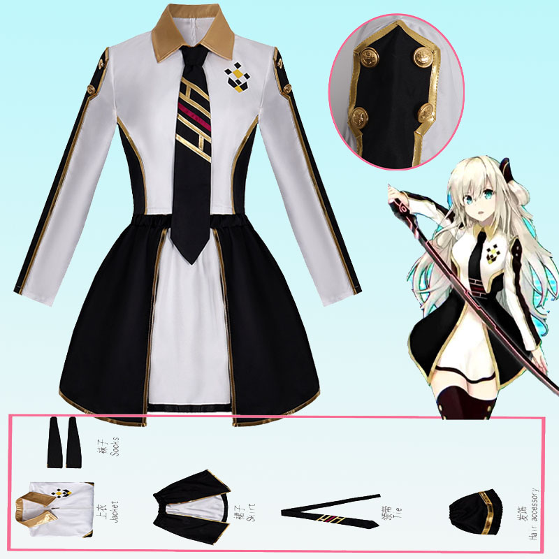 Anime Cosplay Maid - Anime feminino traje cosplay terno sky