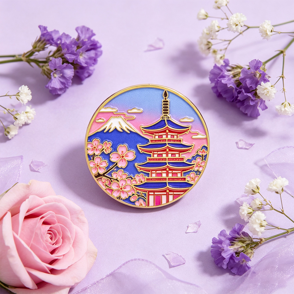 Broche de Esmalte Flor de Cere - Anime Cosplay Easy avaliação e preço