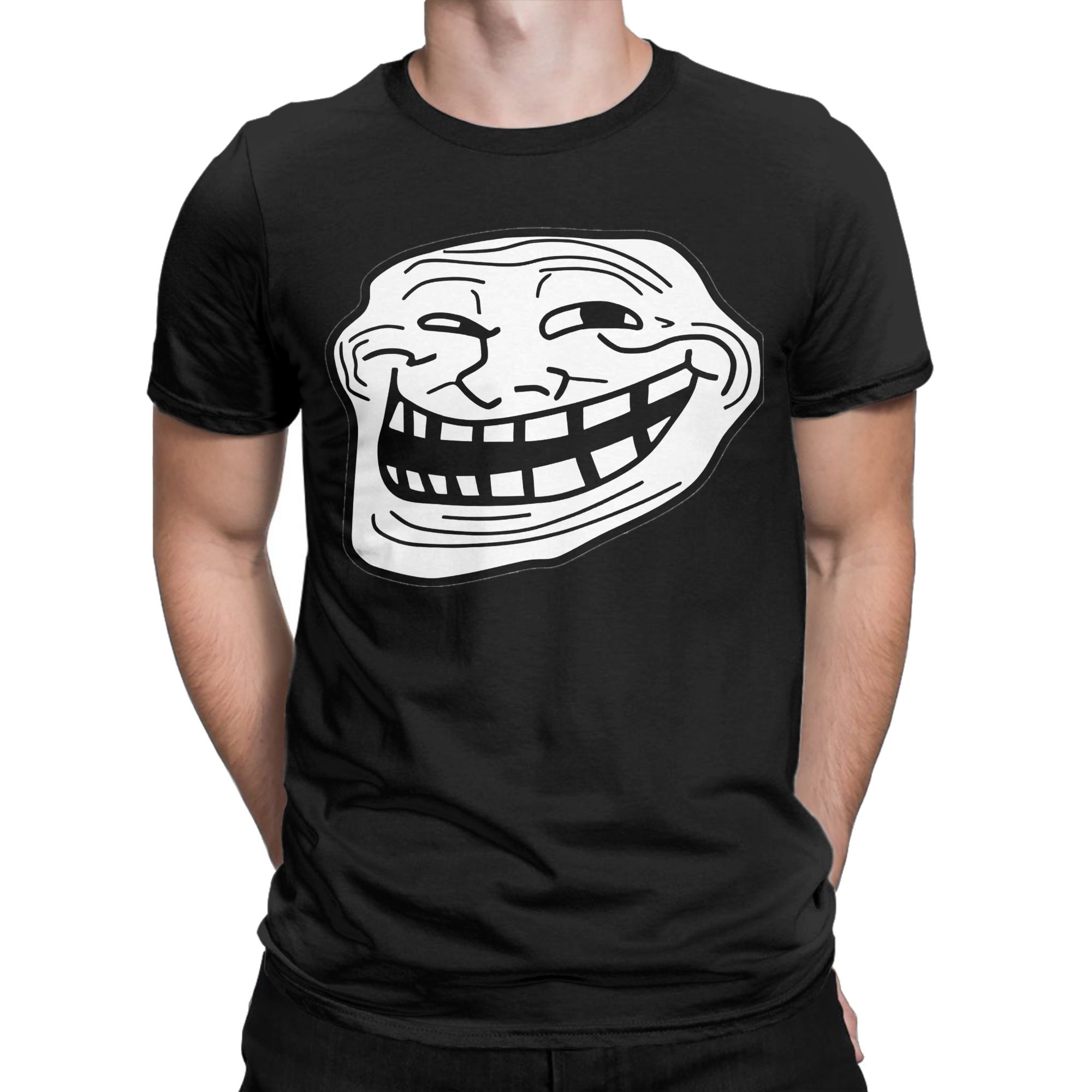 Camisetas Trol Face Trollface  - Anime Cosplay Meme avaliação e preço